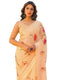 Vasthrlay Sequins Embroidery Orange Saree