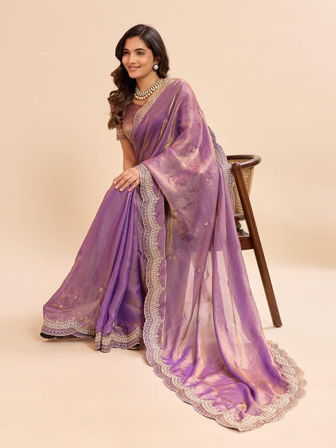 Vasthrlay Embellished Embroidered Lavender