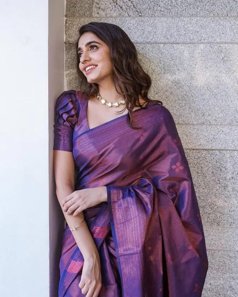 Vasthrlay Kanjivaram Traditional Unstitched Saree