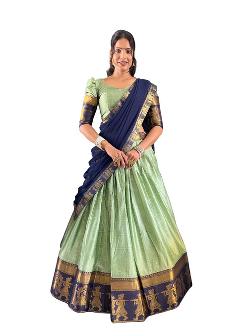 Vasthrlay Traditional Banarasi Contrasting Lemonrama