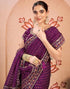 Vasthrlay Bandhani Embroidery Unstitched Rama Green Saree