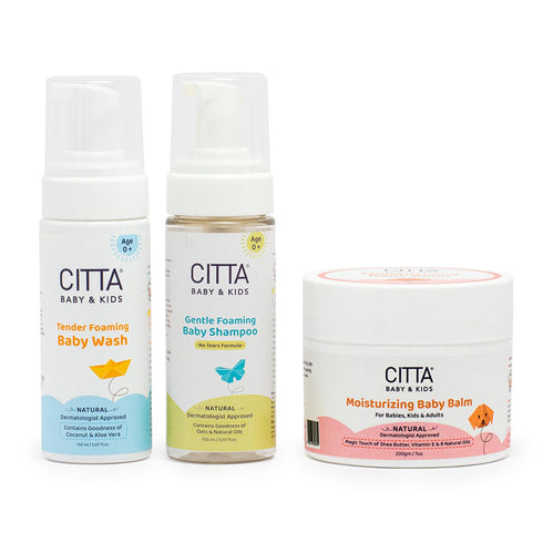 CITTA Foaming Baby Shampoo,Baby Body Wash & Moisturizing Baby Balm
