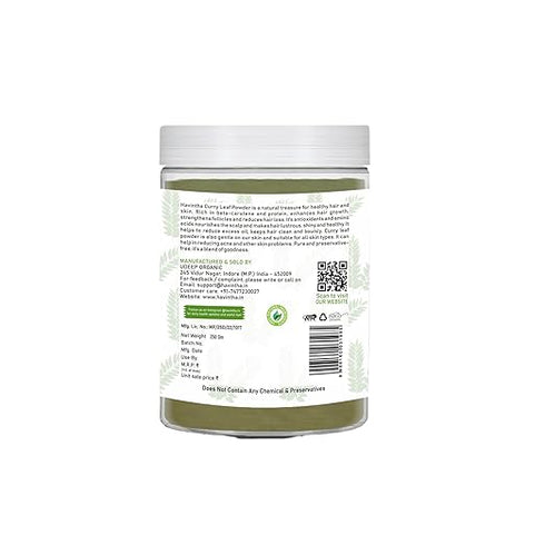 Havintha - Natural Curry leaves Powder Jar - for Hair Care