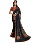 Vasthrlay Georgette Bandhani Unstitched Green Saree