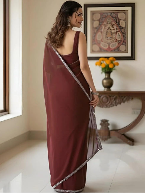 Vasthrlay Georgette Unstitched Ethnic Wear