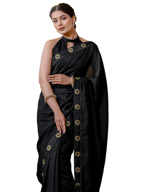 Vasthrlay Womens Unstitched Blouse Dark Green Saree