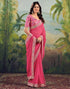 Vasthrlay Georgette Embroidery Unstitched Green Saree