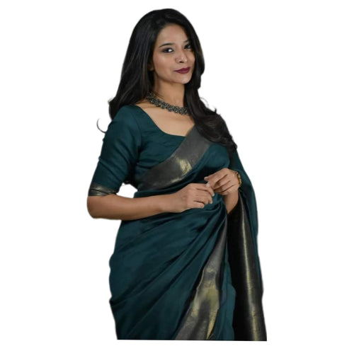 Vasthrlay Handwoven Border Unstitched Saree