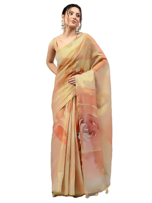 Vasthrlay Gold2 Heavy Zari Woven Silk Ethnic Saree With Red Blouse