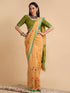 Vasthrlay Handloom Embroidered Apricot Saree