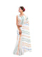 Vasthrlay Tricolor Printed White1 White Saree