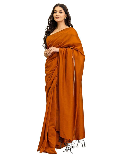 Vasthrlay Banarasi Weaving Mustard Mustard Yellow Saree