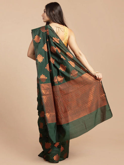 Vasthrlay Banarasi Unstitched Saree
