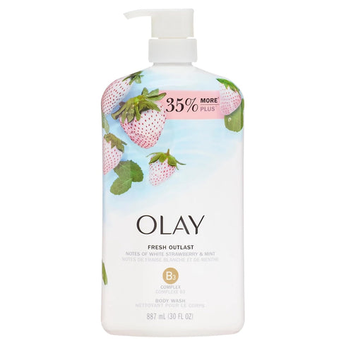 Olay Fresh Outlast White Strawberry & Mint Scent Body Wash - 1kg