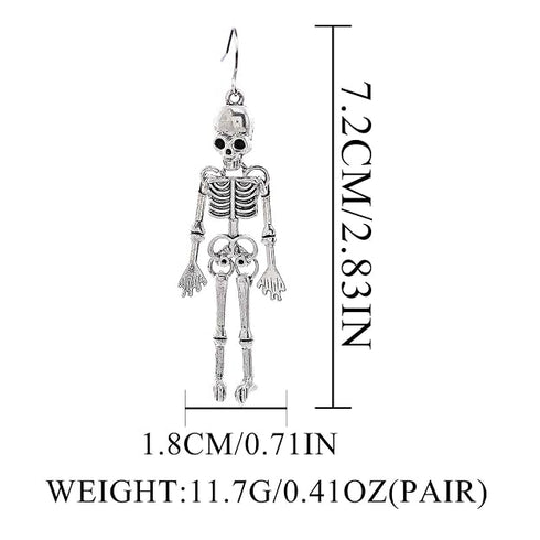 Skull Earrings Dangle Skeleton Bone Drop Earrings