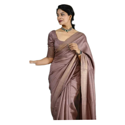 Vasthrlay Handwoven Border Unstitched Saree