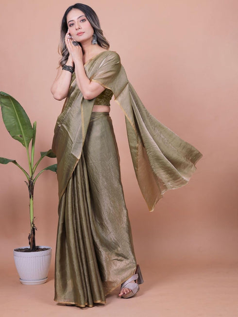 Vasthrlay Lavender Unstitched Saree