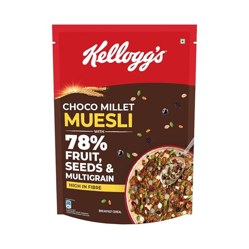 Kellogg's Choco Millet Muesli with 78% Fruit | Seeds | Multigrain