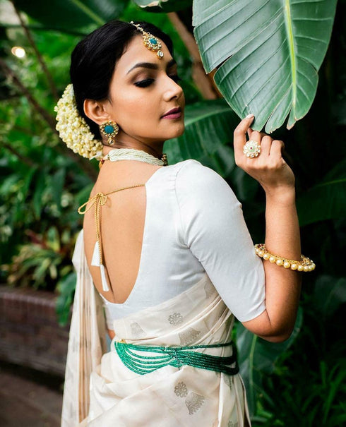 Vasthrlay White Saree