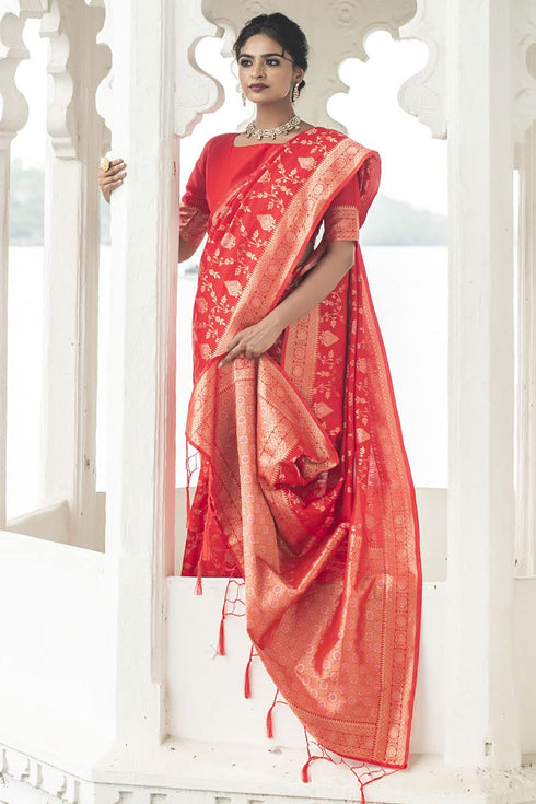 Vasthrlay Wine Jacquard Saree