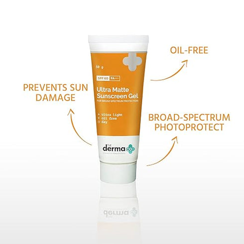 The Derma Co Ultra Matte Sunscreen Gel for Broad Spectrum Protection