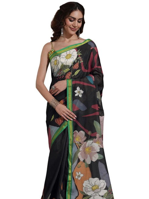 Vasthrlay Weaving Printed Unstitched Dusty Pink Saree
