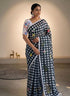Vasthrlay Checks Floral Tassel Lightweight