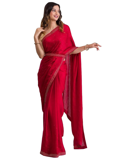 Vasthrlay Chiffon Siroski Diamond Ethnic Wear