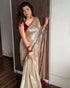 Vasthrlay Wine Embroidery Unstitched Saree