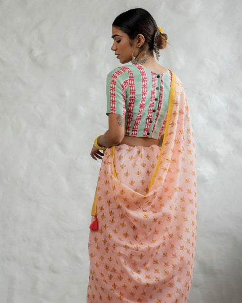 Vasthrlay Matching Unstitched Blouse Traditional