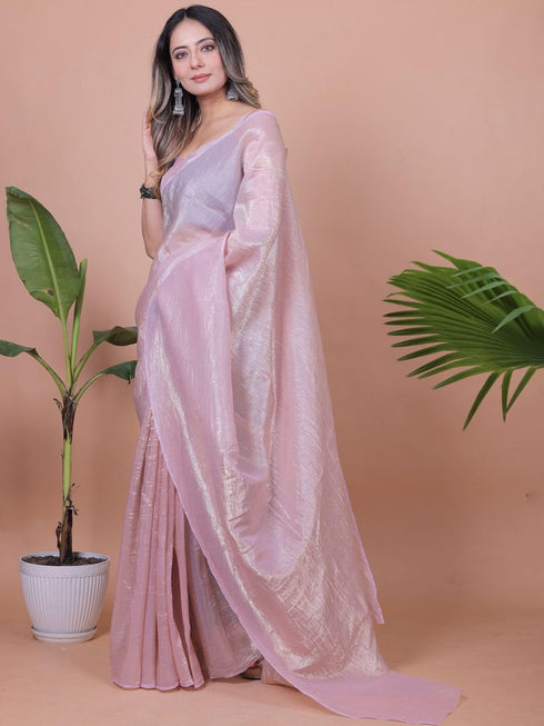 Vasthrlay Lavender Unstitched Saree