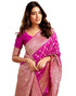 Vasthrlay Jacquard Kanjivaram Unstitched Light Green Saree