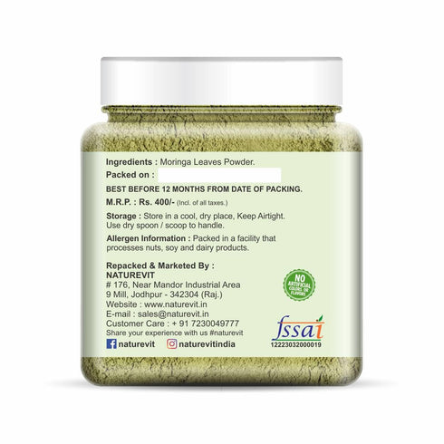 NatureVit Moringa Powder | Ayurvedic Herbal Supplement for Energy & Immunity
