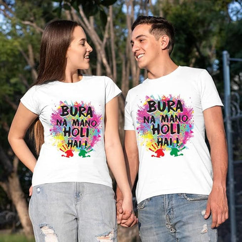 Vasthrlay Couple Holi Tshirts for Men & Women