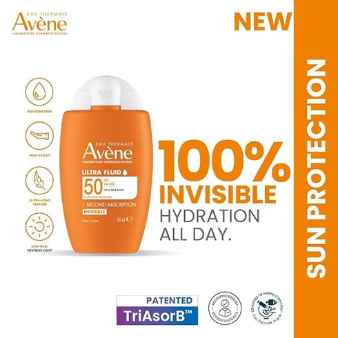 Avene Ultra Fluid SPF 50+ Invisible Sunscreen