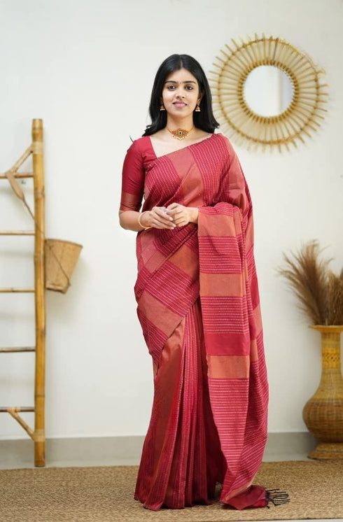Vasthrlay Kanjivaram Unstitched Saree