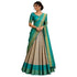 Vasthrlay Banarasi Art Silk Lehenga Choli Set With Dupatta Teal Green And Gold
