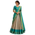 Vasthrlay Banarasi Art Silk Lehenga Choli Set With Dupatta Teal Green And Gold