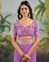Vasthrlay Georgette Embroidery Unstitched Green Saree