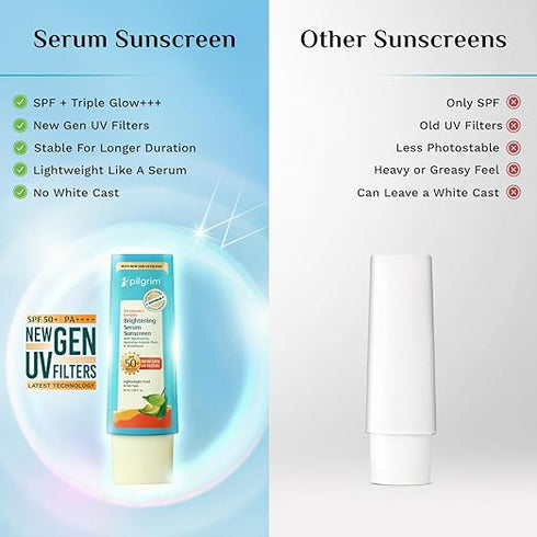 Pilgrim 5% Vitamin C Brightening Serum Sunscreen SPF 50+ PA++++