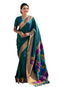 Vasthrlay Kanjivaram Paithani Unstitched Mahendi Ethnic Wear