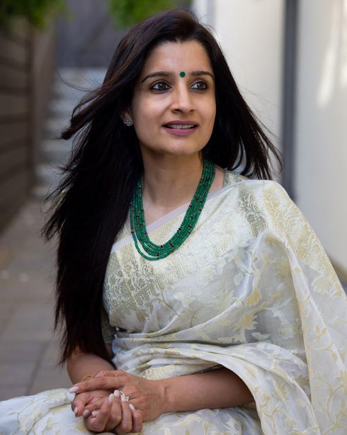 Vasthrlay White Kanjivaram Saree