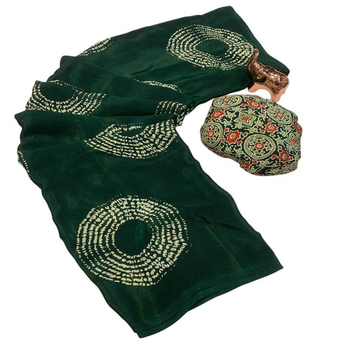 Vasthrlay Printed Ajrakh Floral