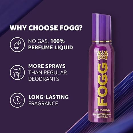 Fogg Paradise No Gas Deodorant for Women