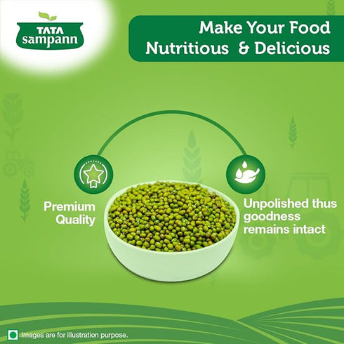 Tata Sampann Unpolished Green Moong Dal (Whole)