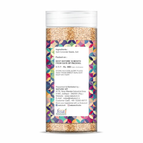 NatureVit Roasted Dhana Dal Mukhwas Premium Split Coriander Seeds Mouth Freshener