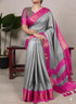 Vasthrlay Traditional Matching Unstitched Orangeblack