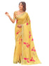 Vasthrlay Womens Printed Unstitched Light Green Saree