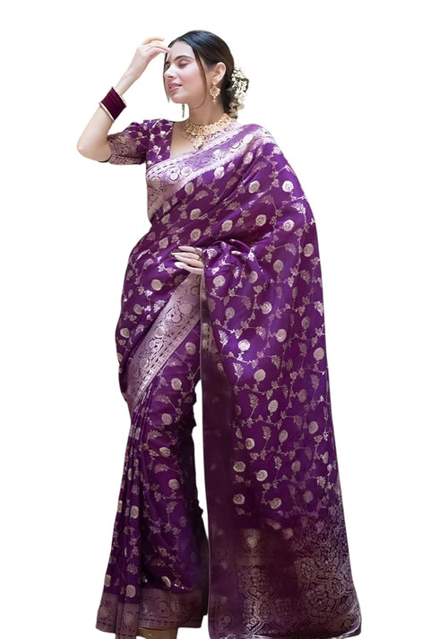 Vasthrlay Kanjivaram Banarasi Wedding Sari Az Ys Shayani Saree