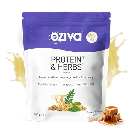 OZiva Protein & Herbs for Men (Banana Caramel)